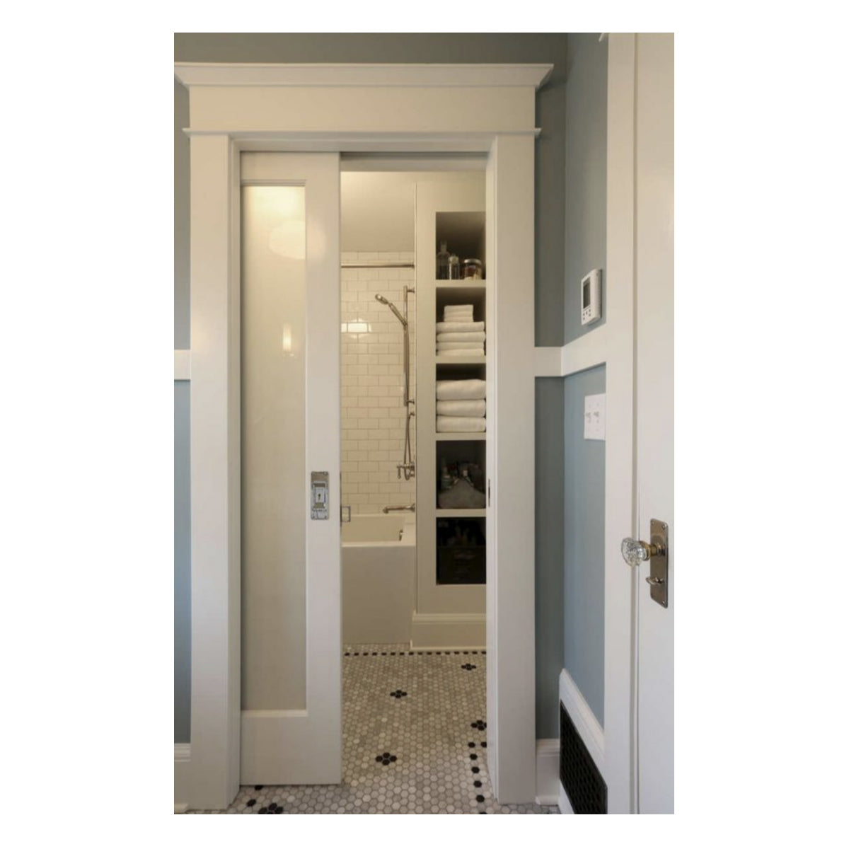 In-wall Pocket Door Frame with Track and Soft Close