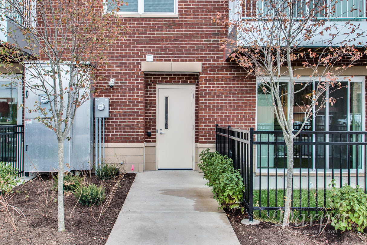 Hollow Metal Double Door with Narrow Vision Lite