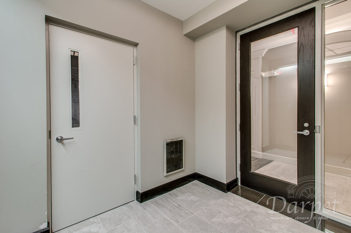 Hollow Metal Double Door with Narrow Vision Lite