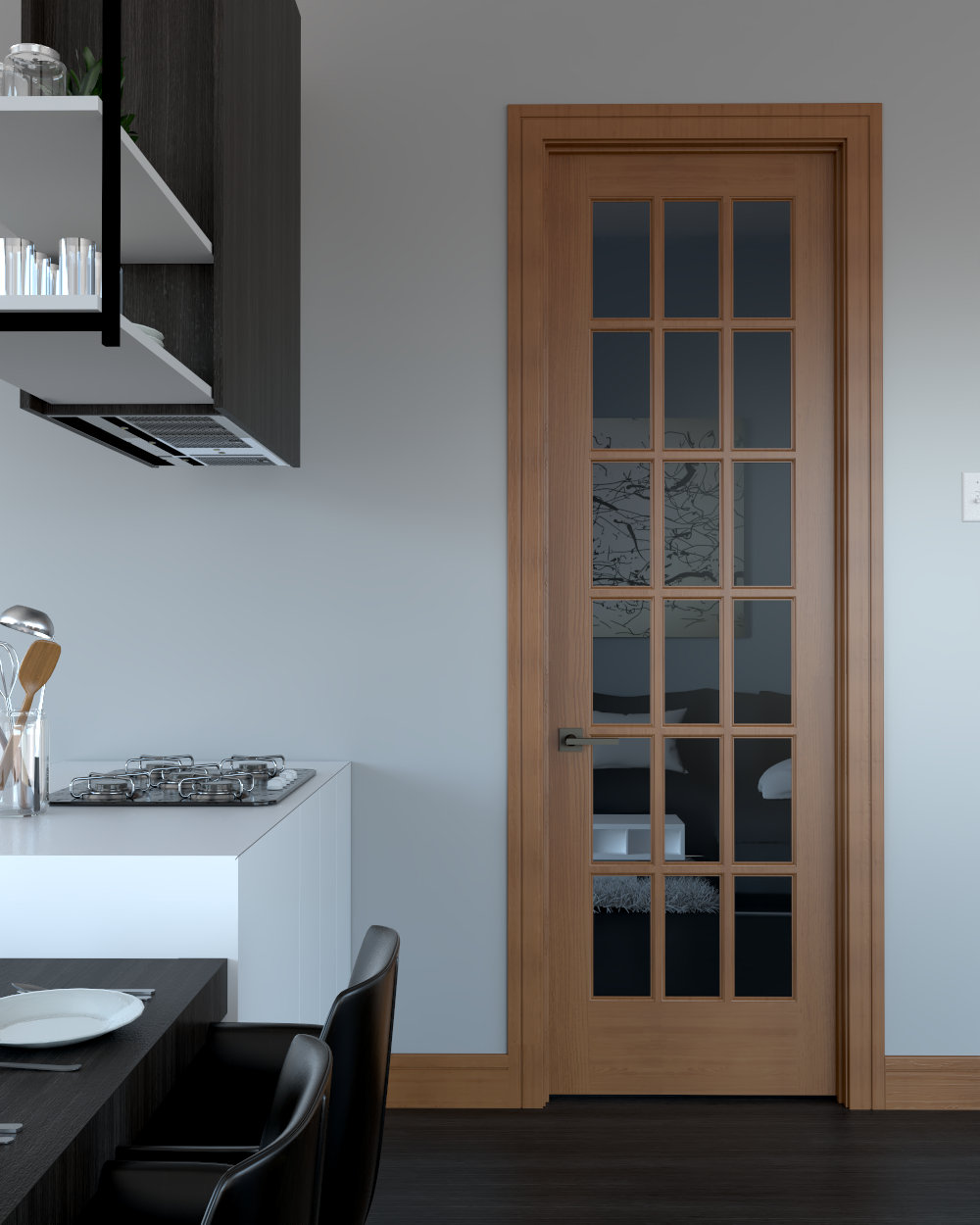 Clear Glass Poplar (18 Lite) Slab
