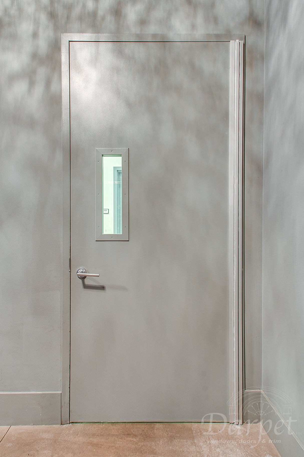 Hollow Metal Double Door with Narrow Vision Lite