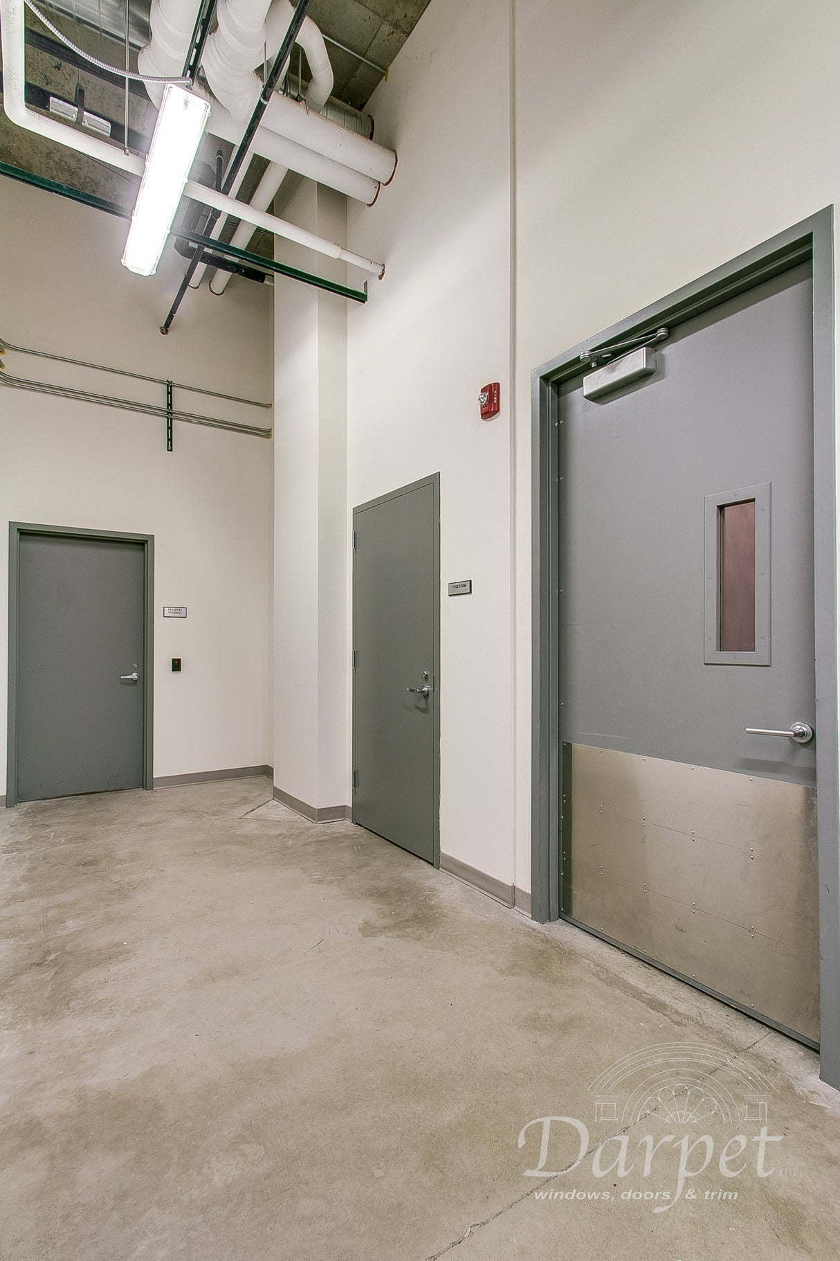 Hollow Metal Double Door with Narrow Vision Lite