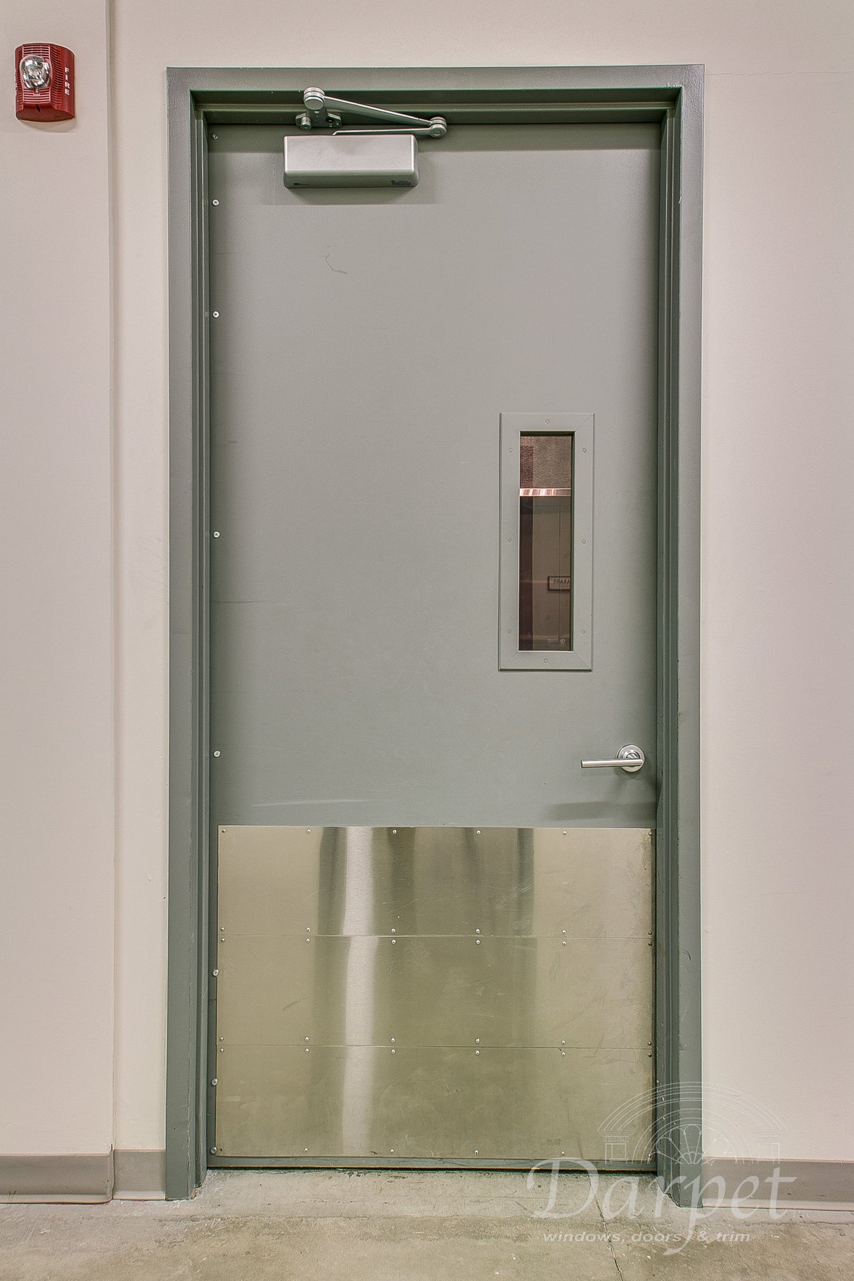 Hollow Metal Double Door with Narrow Vision Lite