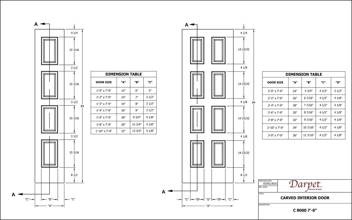 D8000 Prehung