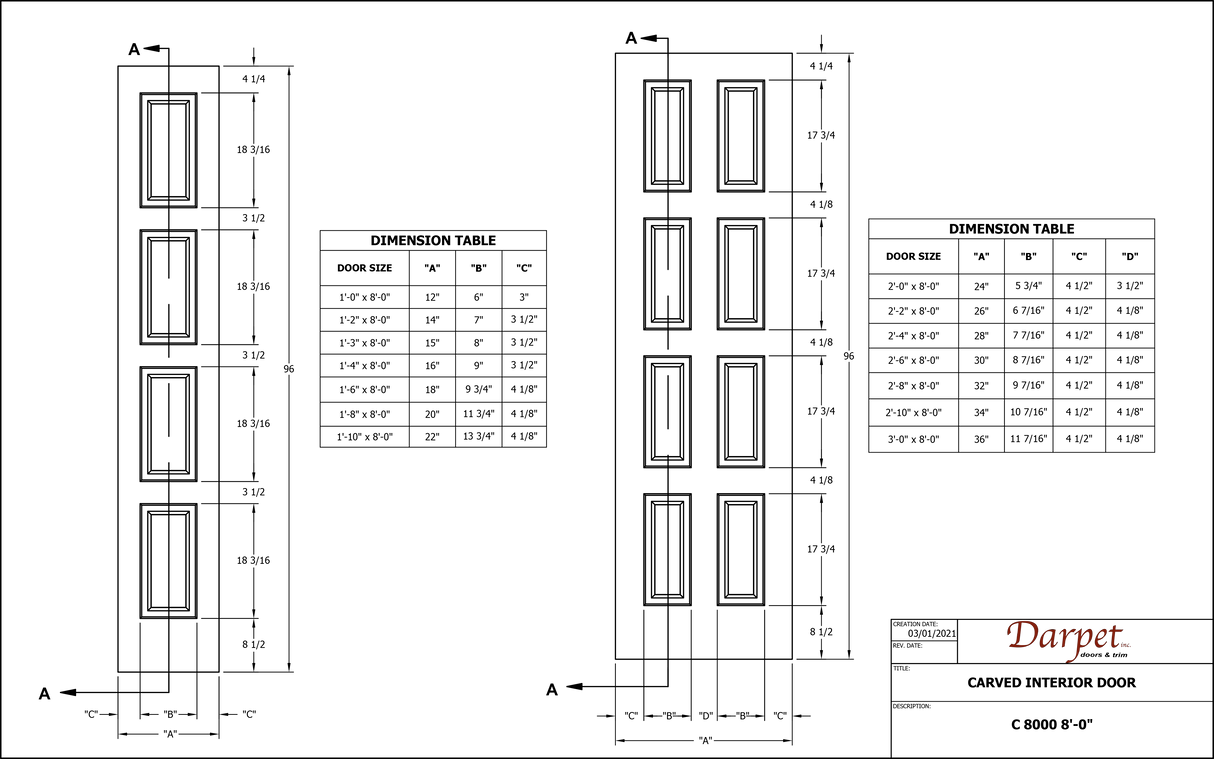 D8000 Prehung