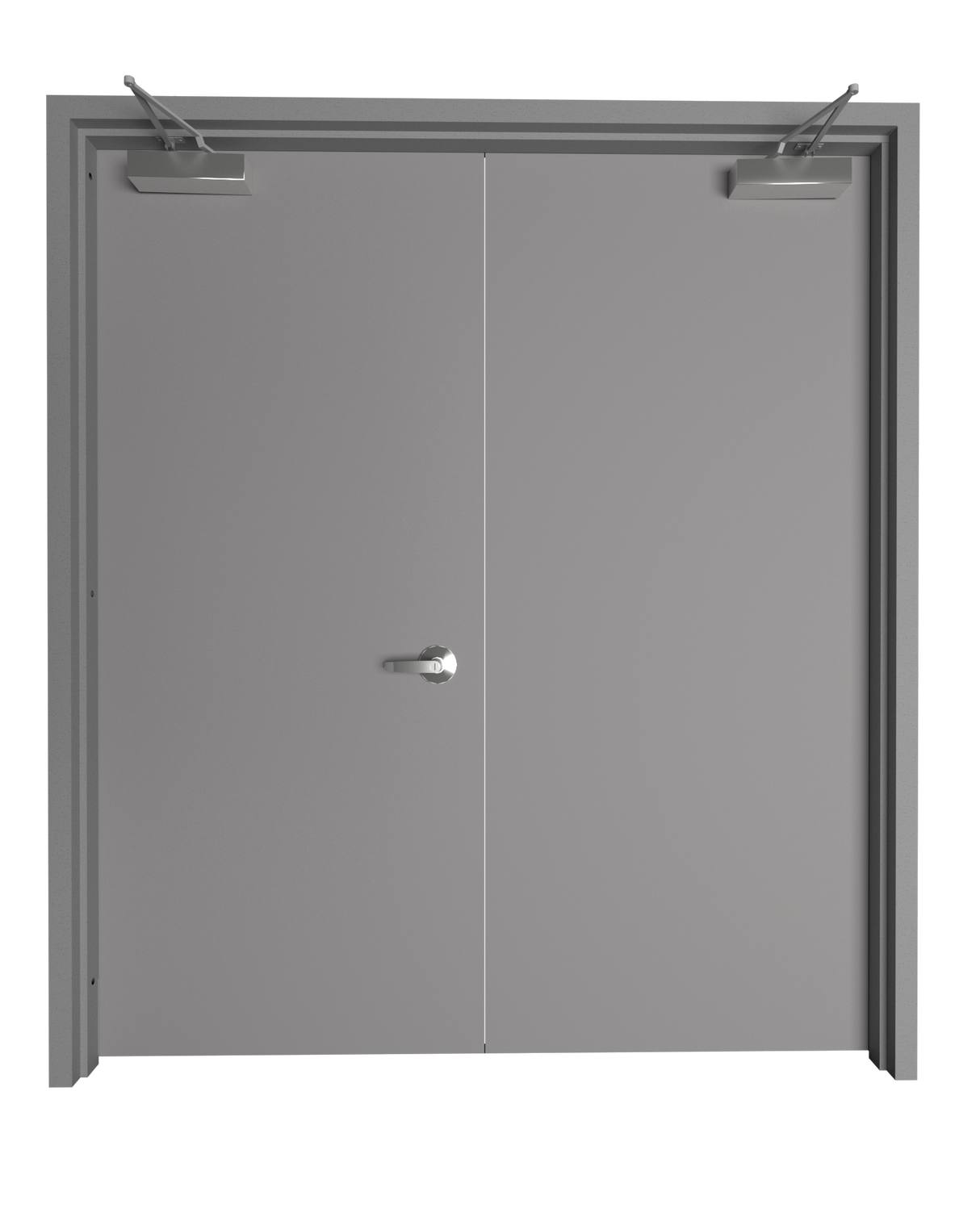 Flush Hollow Metal Double Door