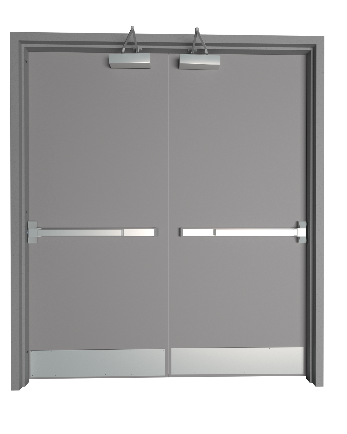 Flush Hollow Metal Double Door