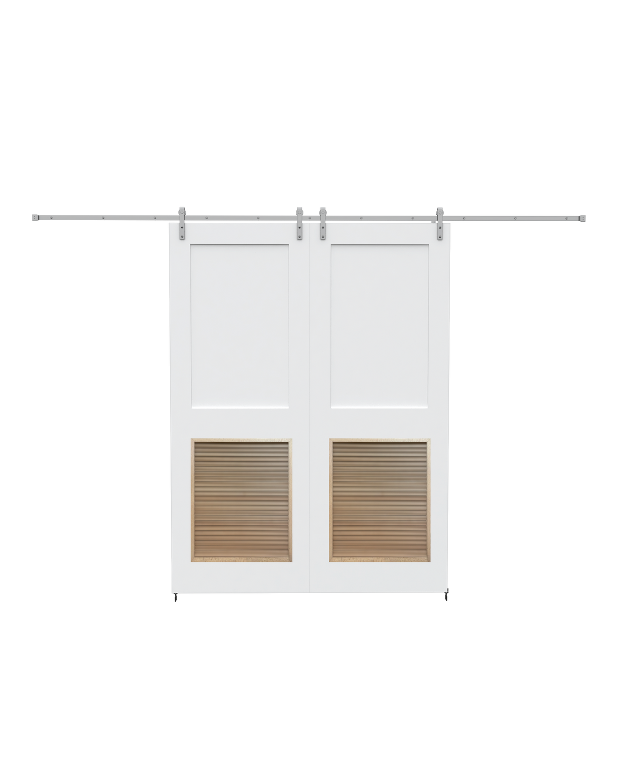 Flat Shaker (2 Panel) Barn with Louver Insert