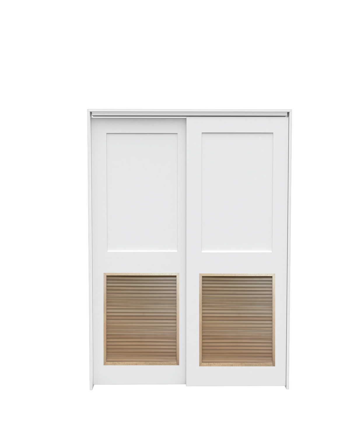 Flat Shaker (2 Panel) Bypass with Louver Insert