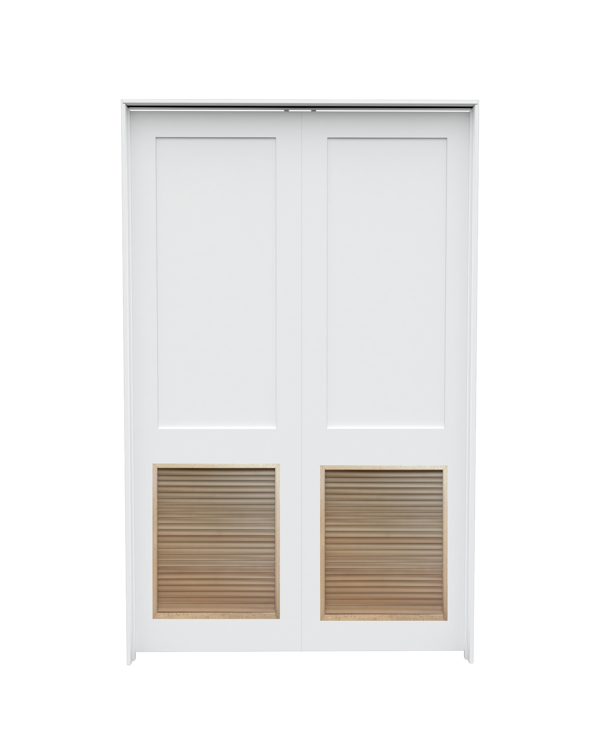Flat Shaker (2 Panel) Double with Louver Insert