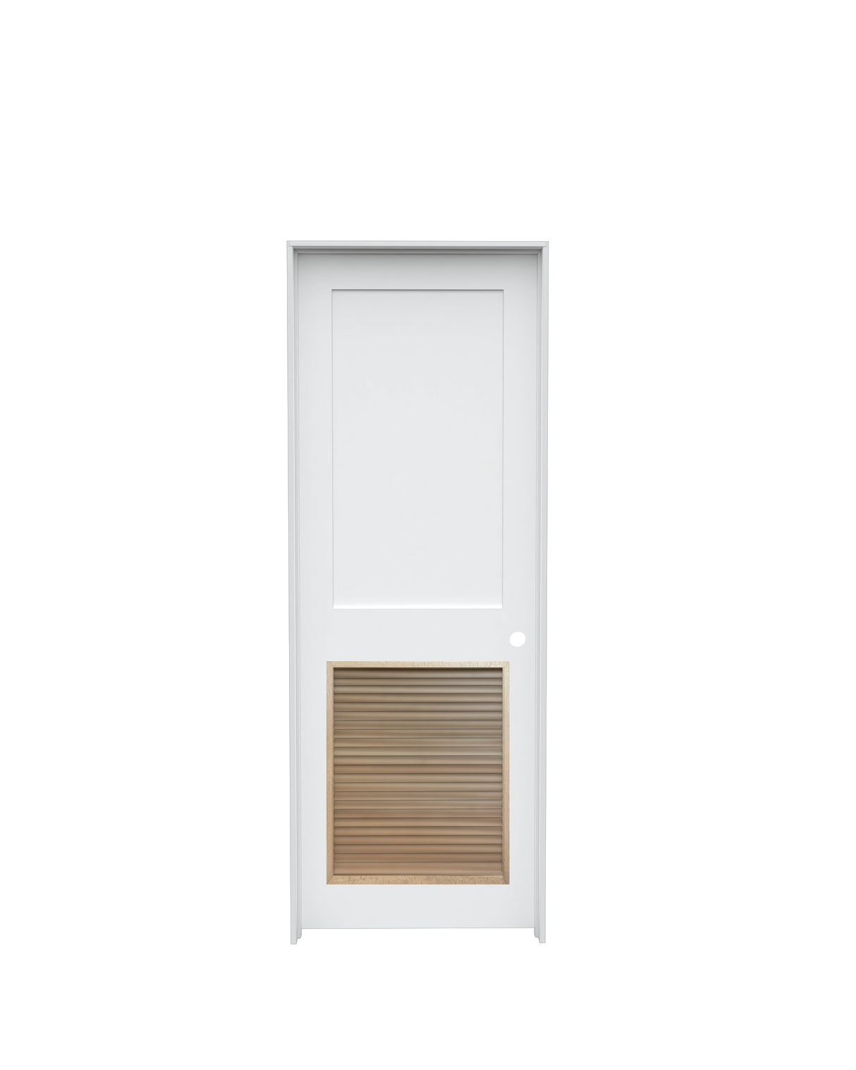 Flat Shaker (2 Panel) Prehung with Louver Insert
