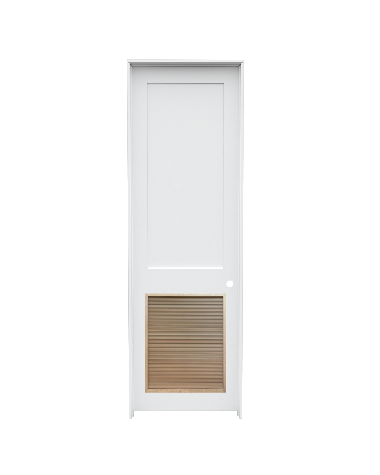 Flat Shaker (2 Panel) Prehung with Louver Insert