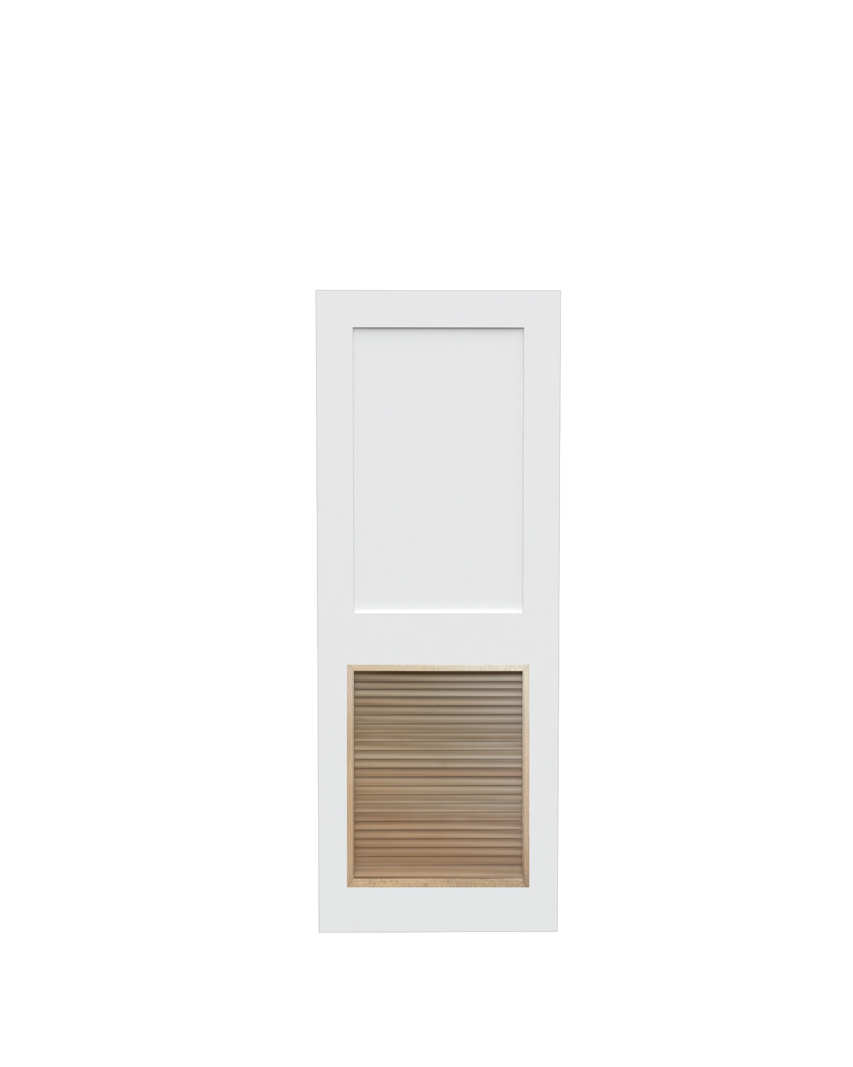 Flat Shaker (2 Panel) Slab with Louver Insert