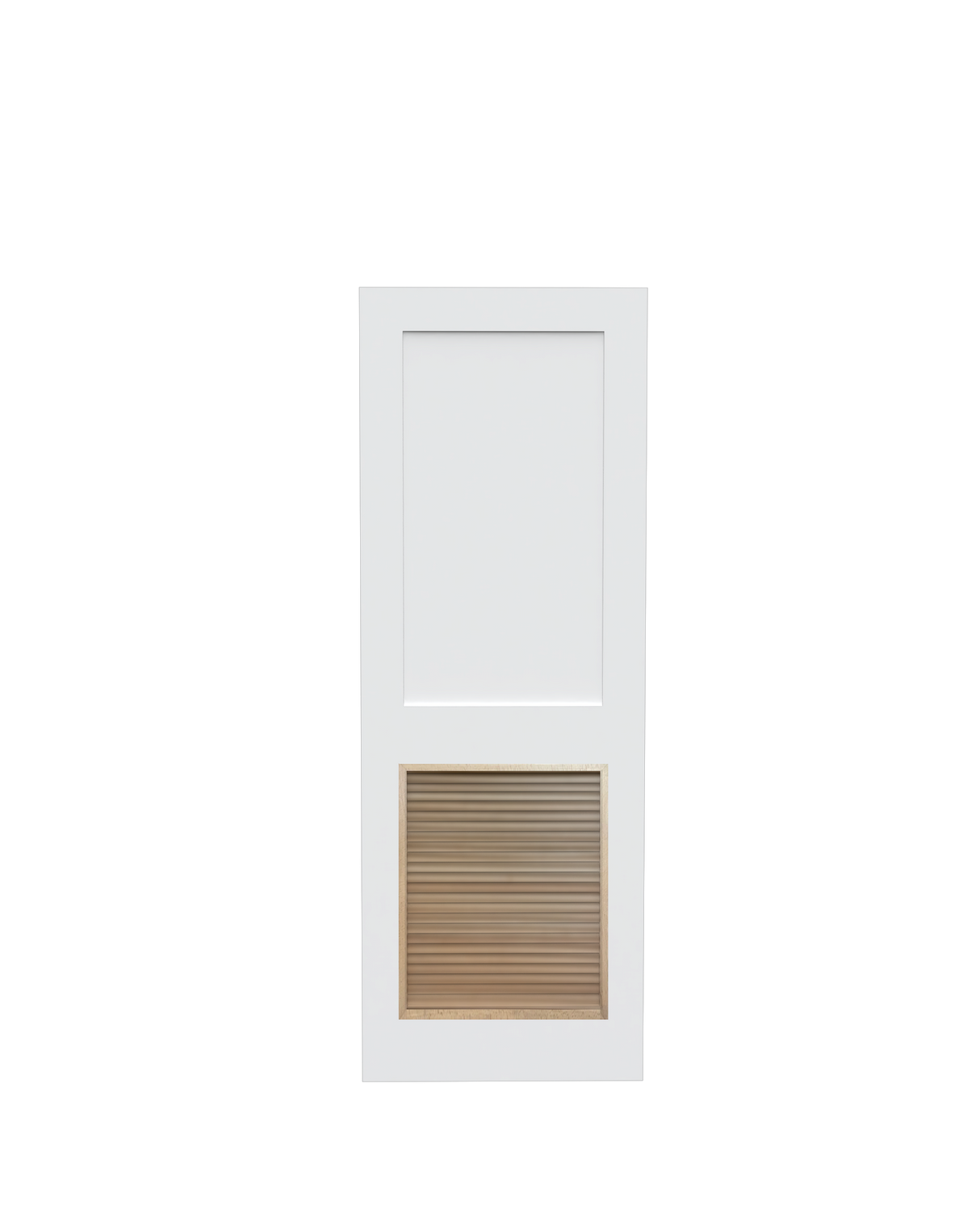 Flat Shaker (2 Panel) Slab with Louver Insert