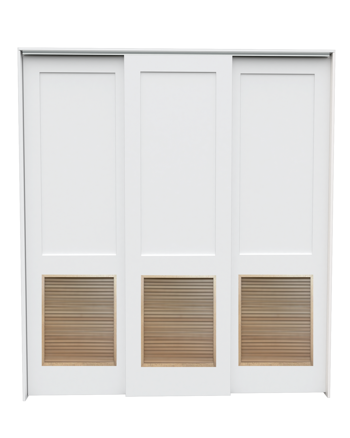Flat Shaker (2 Panel) Triple Bypass with Louver Insert