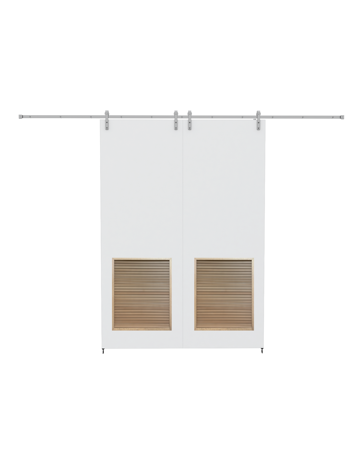 Flush Double Barn with Louver Insert