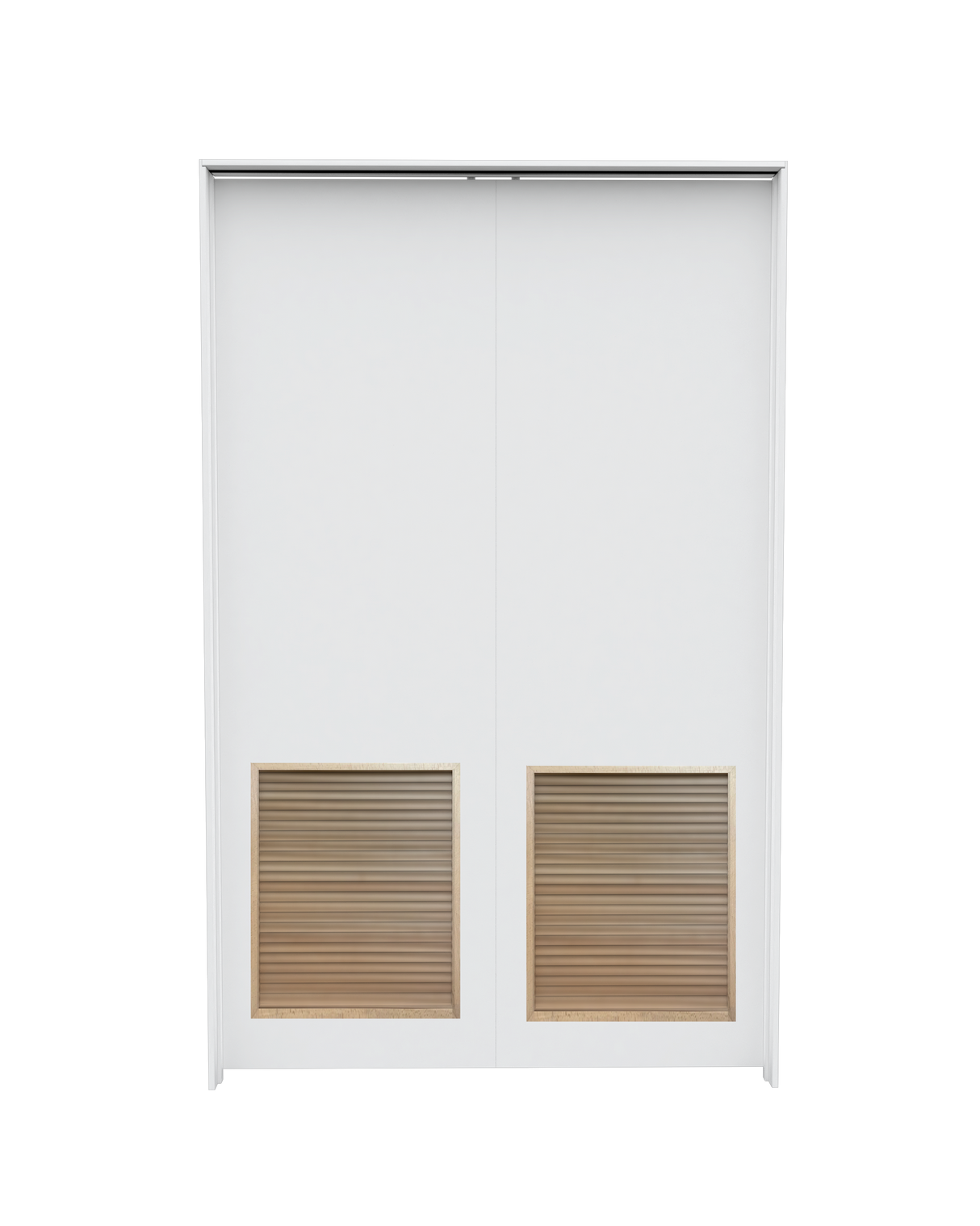 Flush Double with Louver Insert