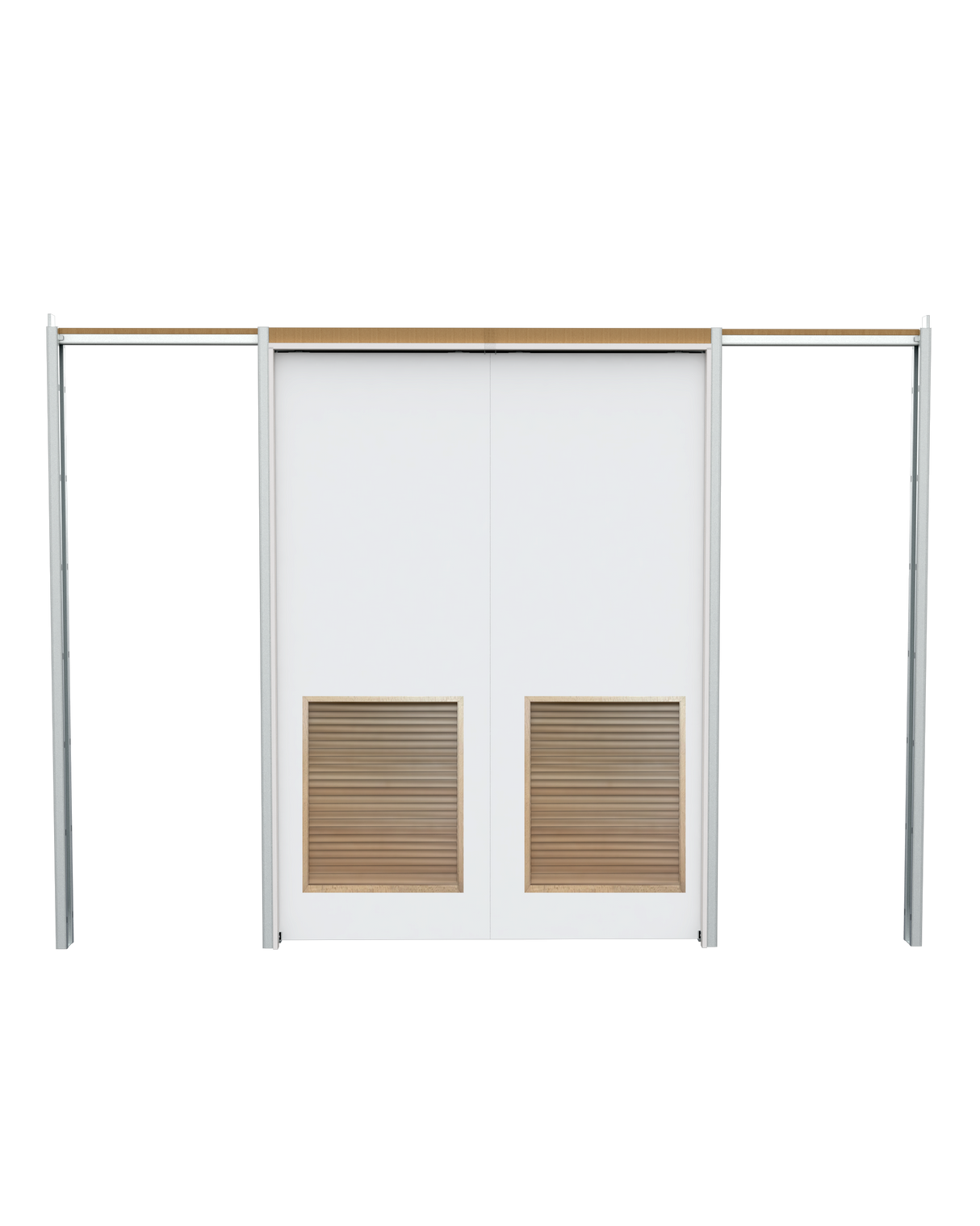 Flush Double Pocket with Louver Insert