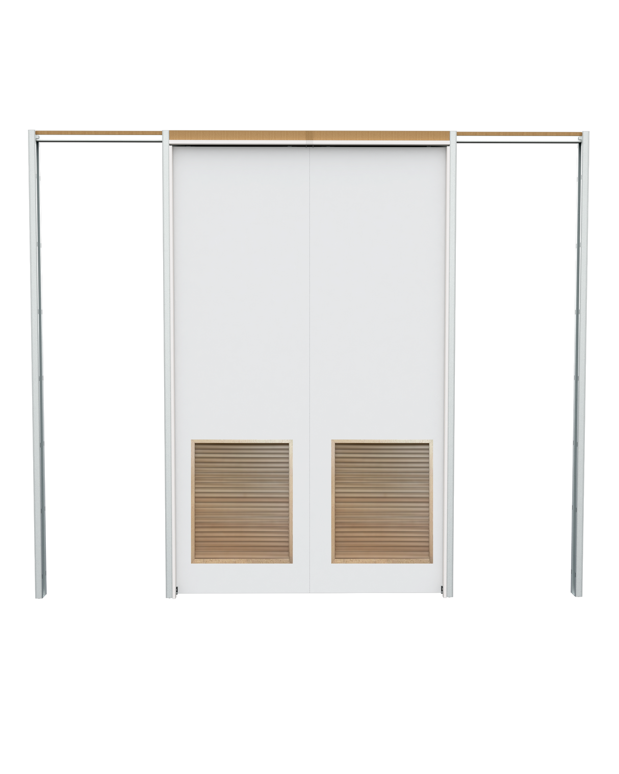 Flush Double Pocket with Louver Insert