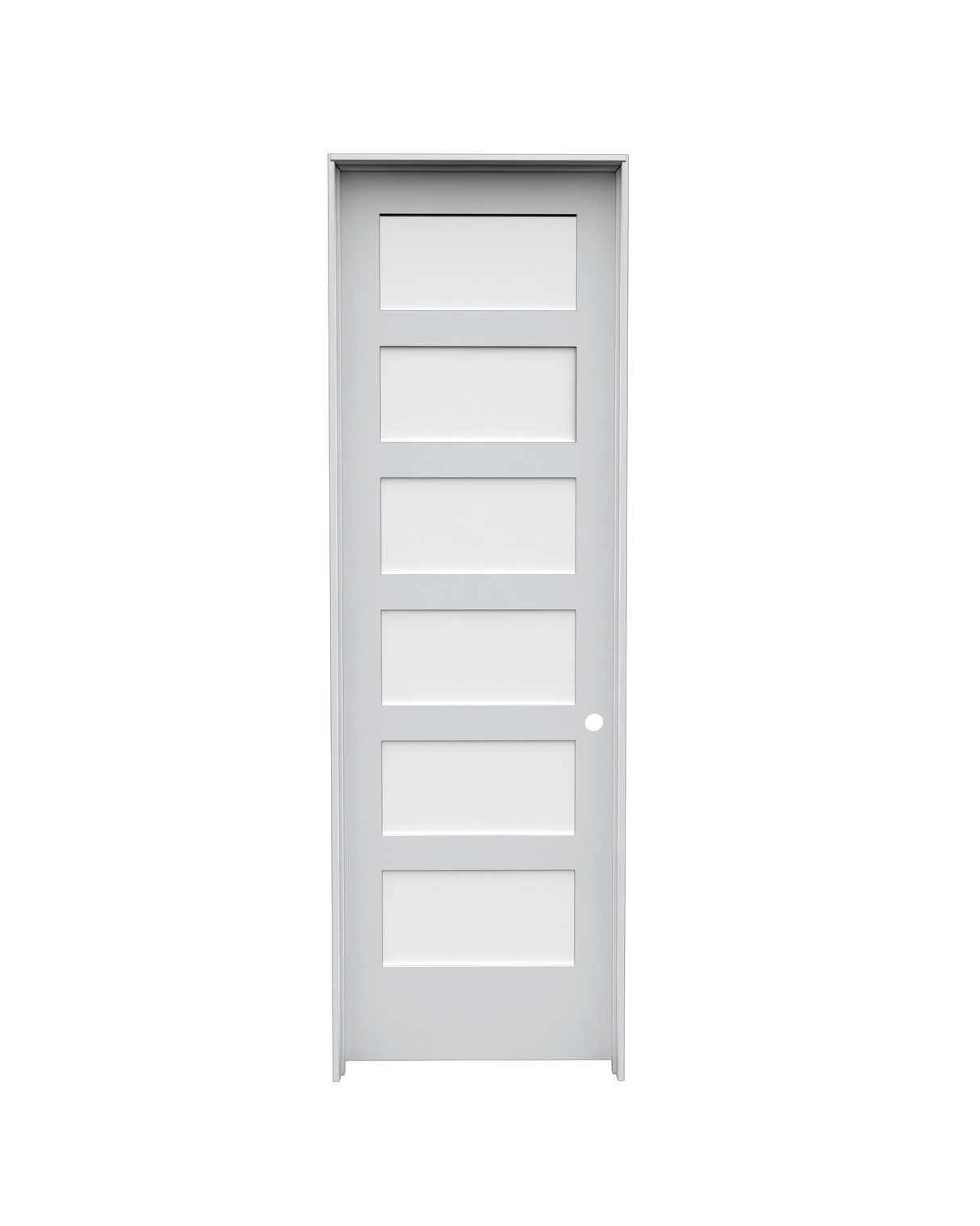 Frosted Poplar Shaker (6 Lite) Prehung