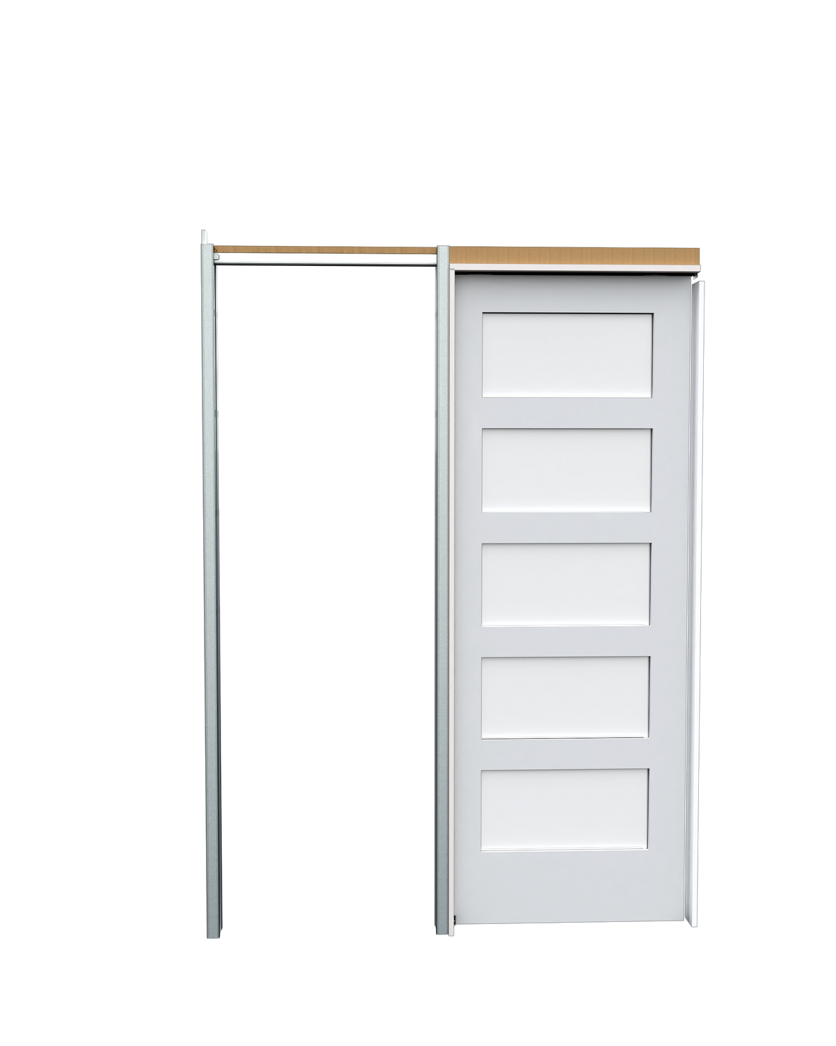 Laminated Glass Poplar Shaker (5 Lite) Pocket
