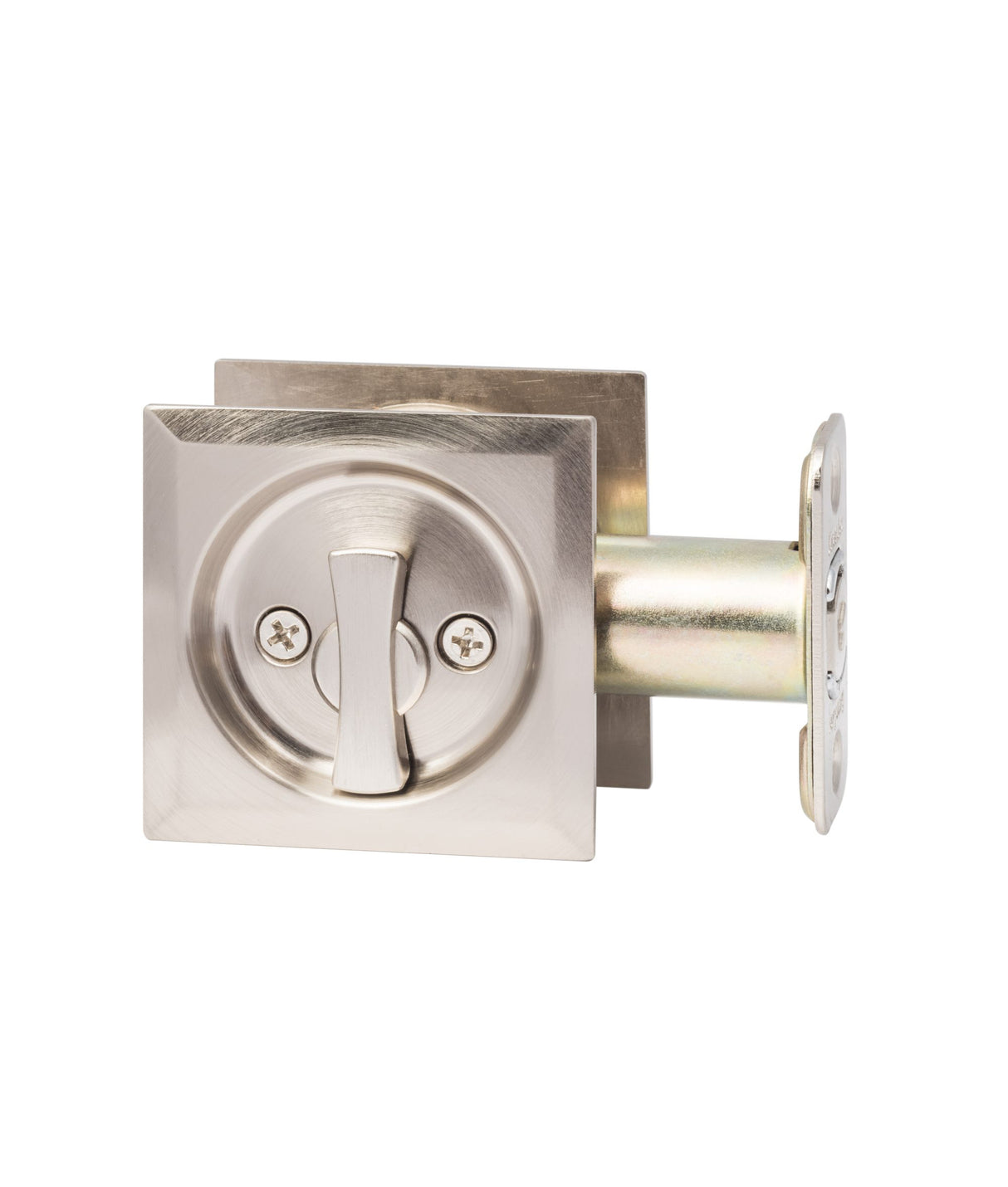 Square Pocket Door Pull with Lock