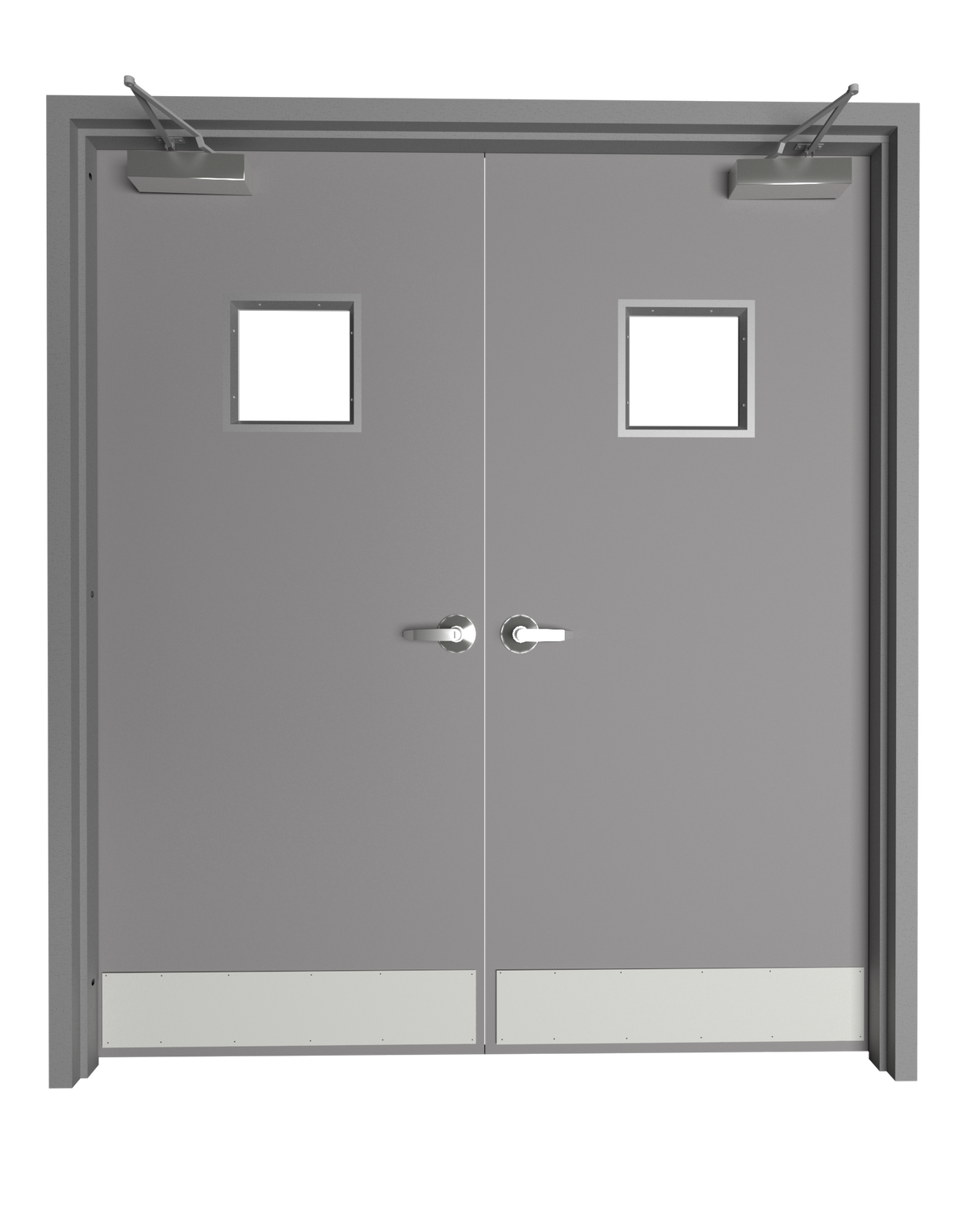 Hollow Metal Double Door with Vision Vision Lite