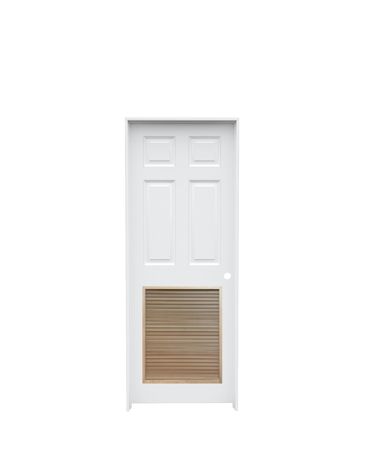 Smooth Prehung with Louver Insert