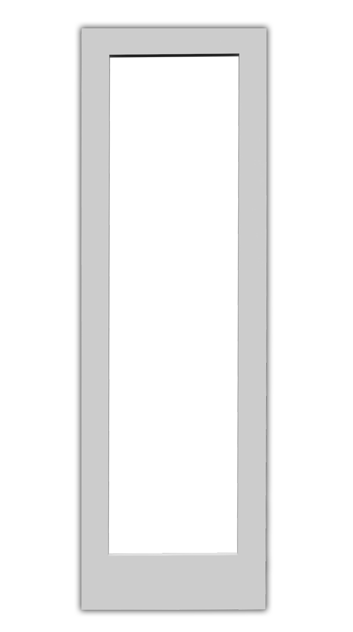 1 lite clear shaker 8'0" - Darpet Doors - Chicago - Elk Grove Village