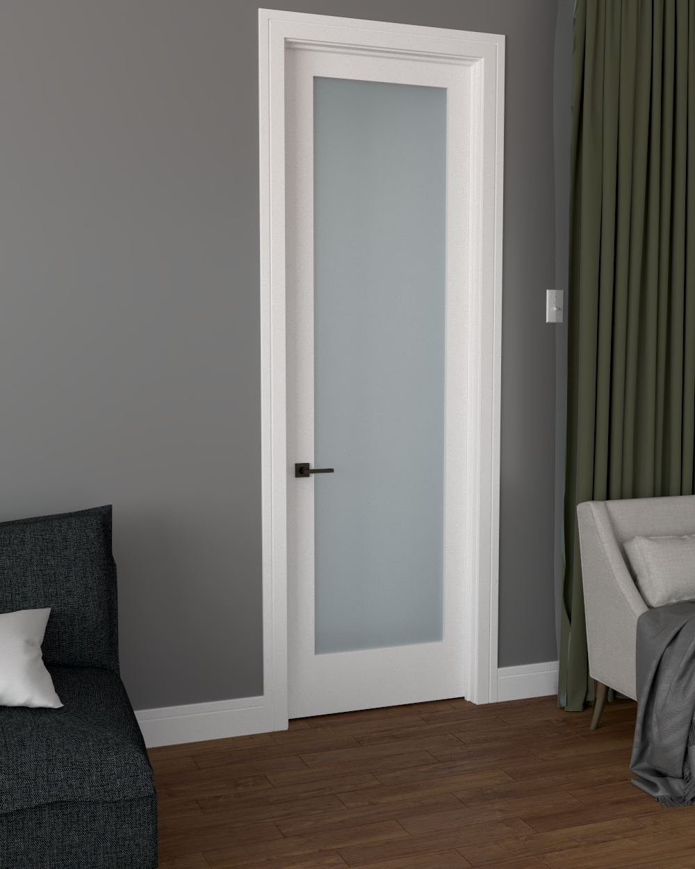 1 lite laminate shaker 8'0" - Darpet Doors - Chicago - Elk Grove Village - Illinois