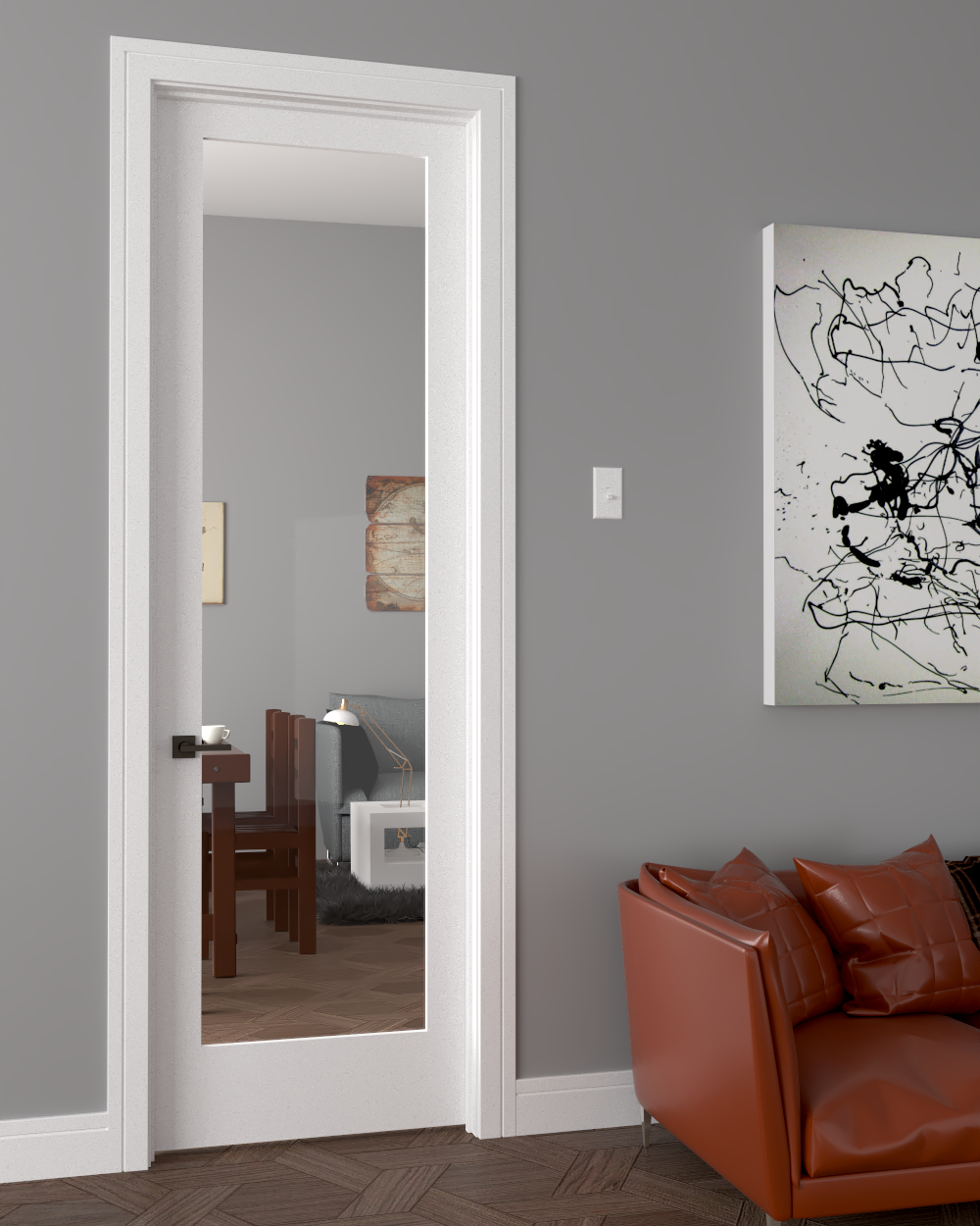 1 lite clear shaker 8'0" - Darpet Doors - Chicago - Elk Grove Village