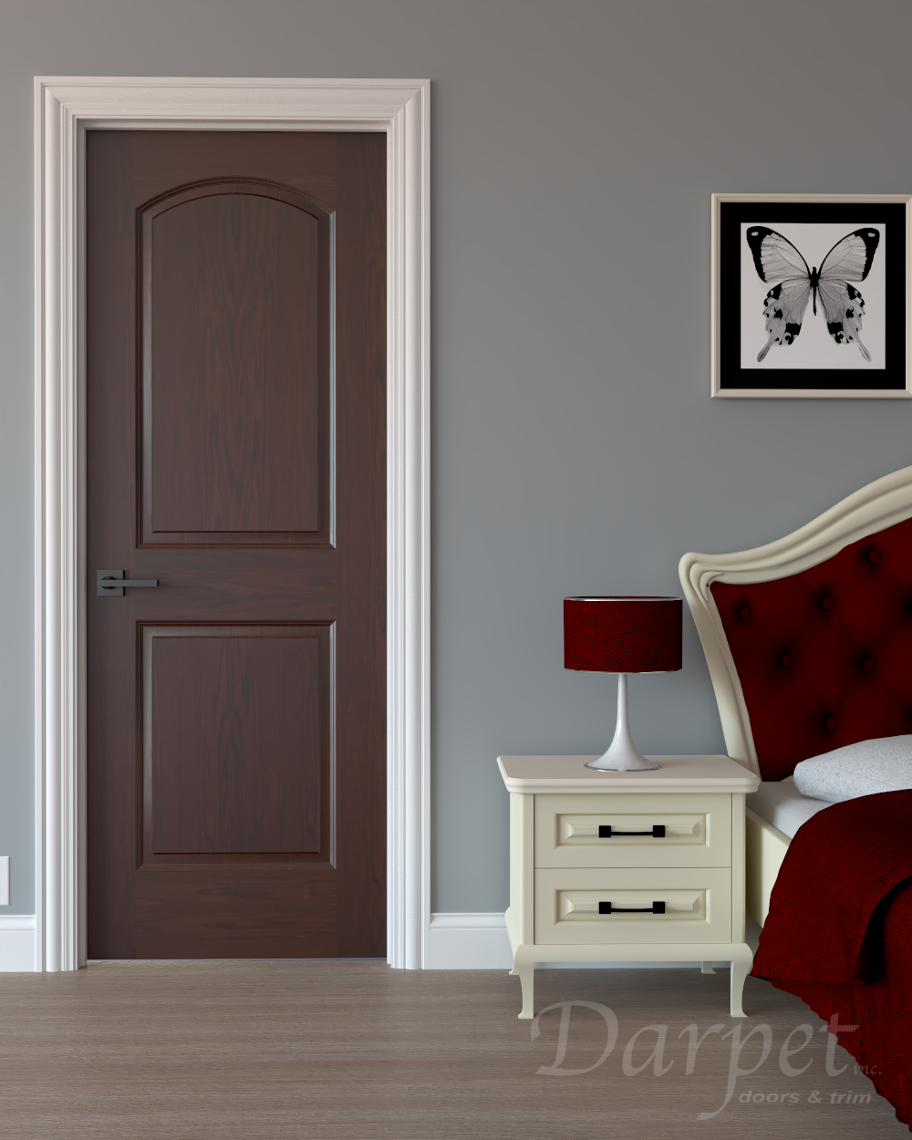 2 Panel Arch Red Oak 6'-8" (80")