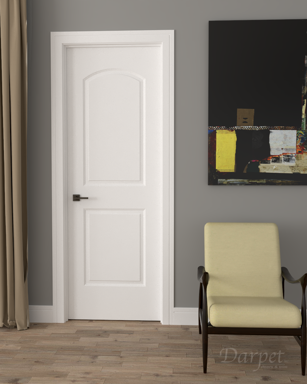 2 Panel Arch Caiman Primed 7'-0" (84")