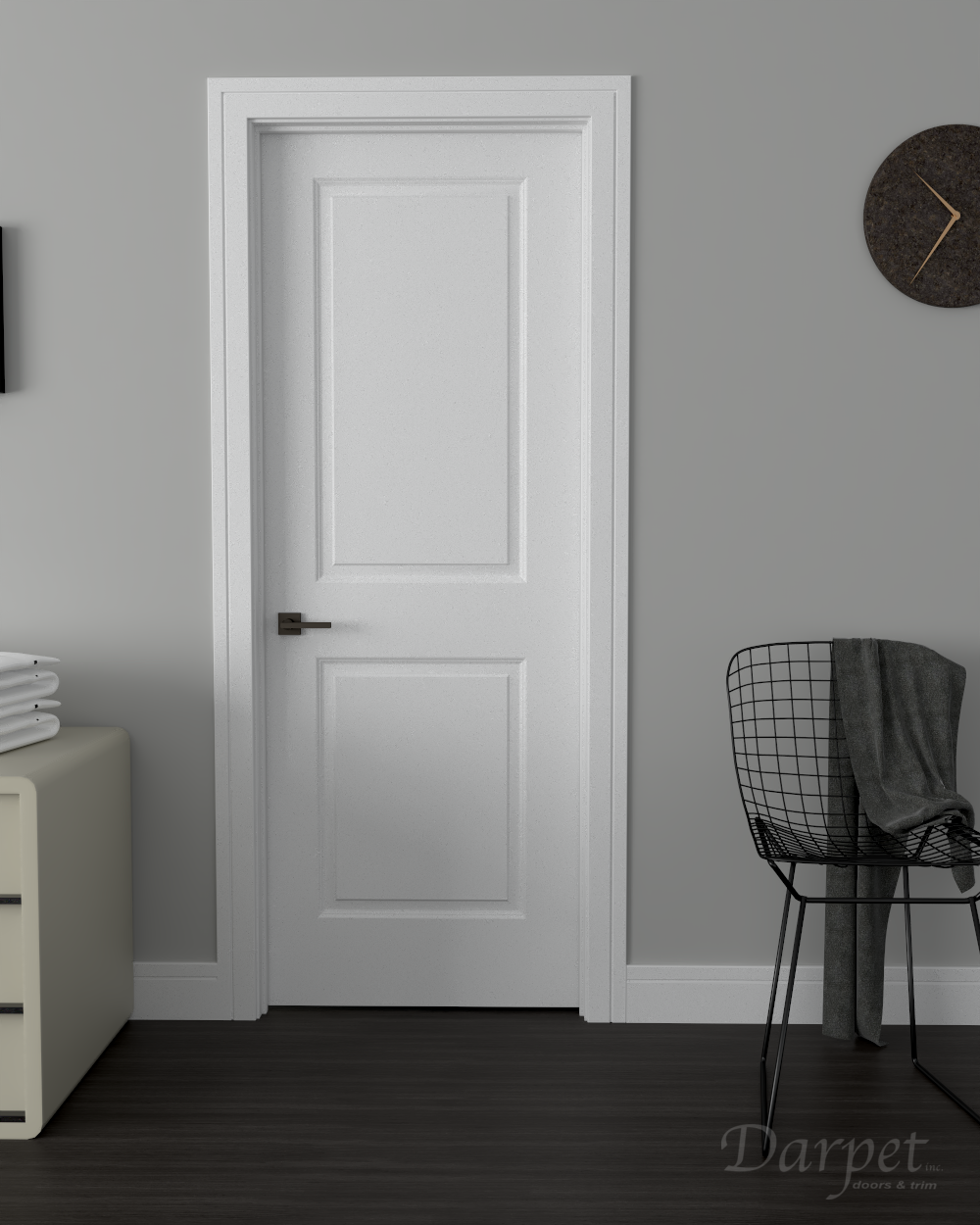 2 Panel Square Carrara Primed 6'-8" (80")