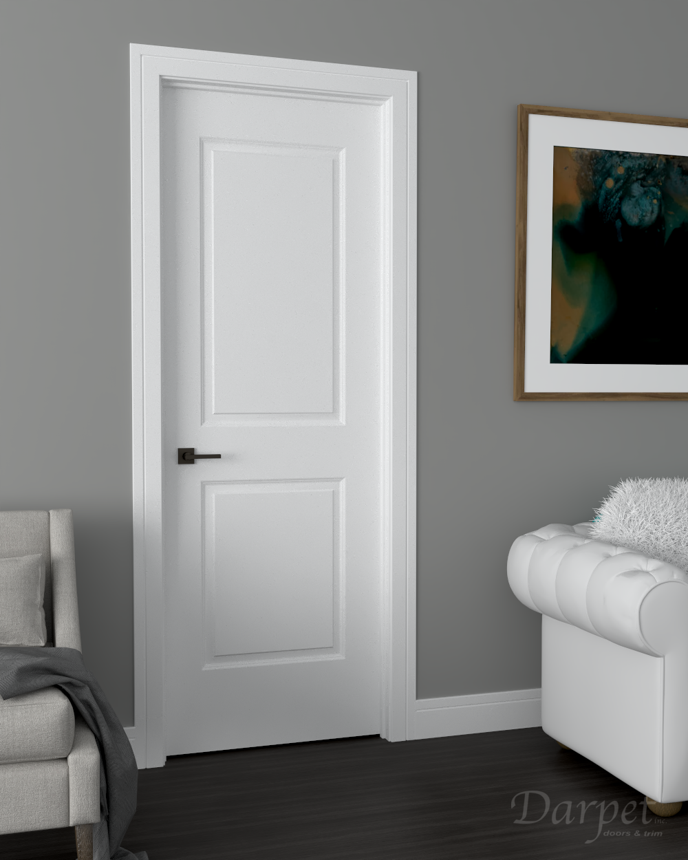 2 Panel Square Carrara Primed 7'-0" (84")