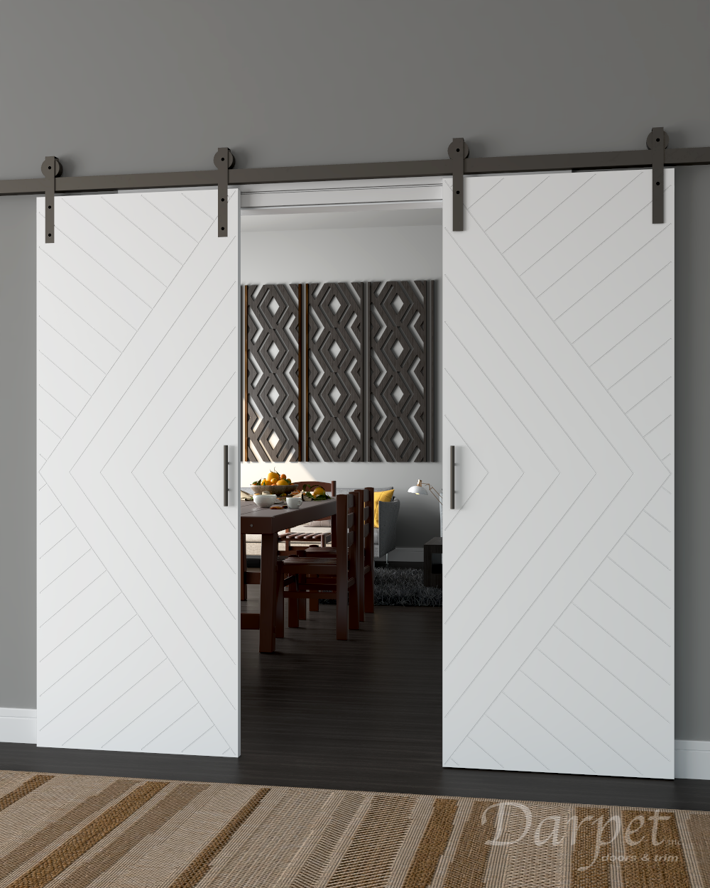Diamond Primed Groove Interior Door 7'0" (84")