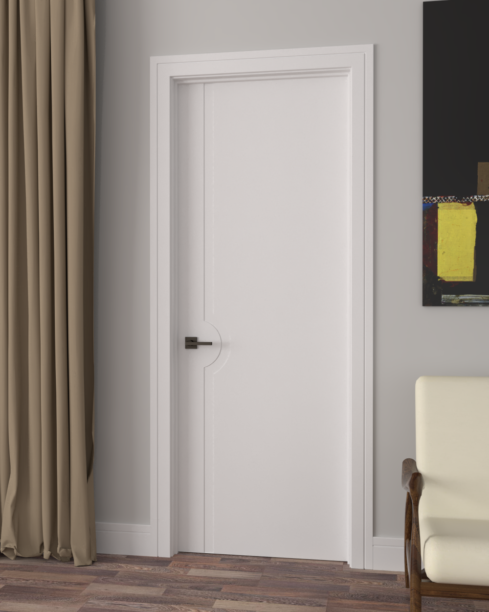 Modena Primed Carved Interior Door 8'0" (96")