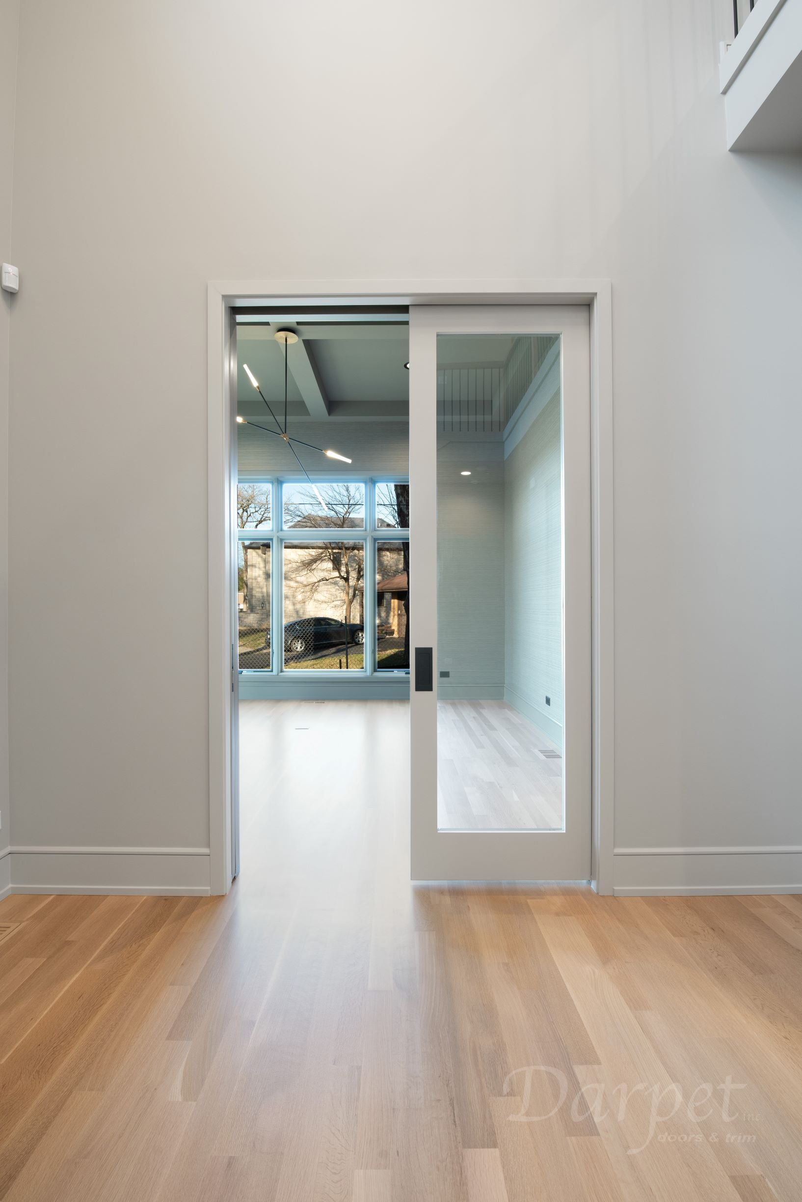 pocket 1 panel clear shaker - Darpet Doors - Chicago