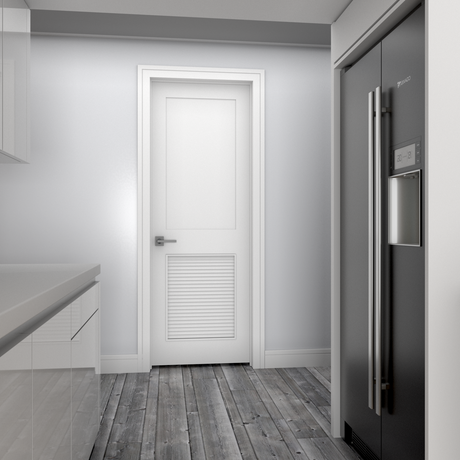 Flat Shaker (2 Panel) with Louver Insert