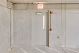 Hollow Metal Door with Narrow Vision Lite Slab
