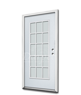 15 Lite Clear Glass Steel Door