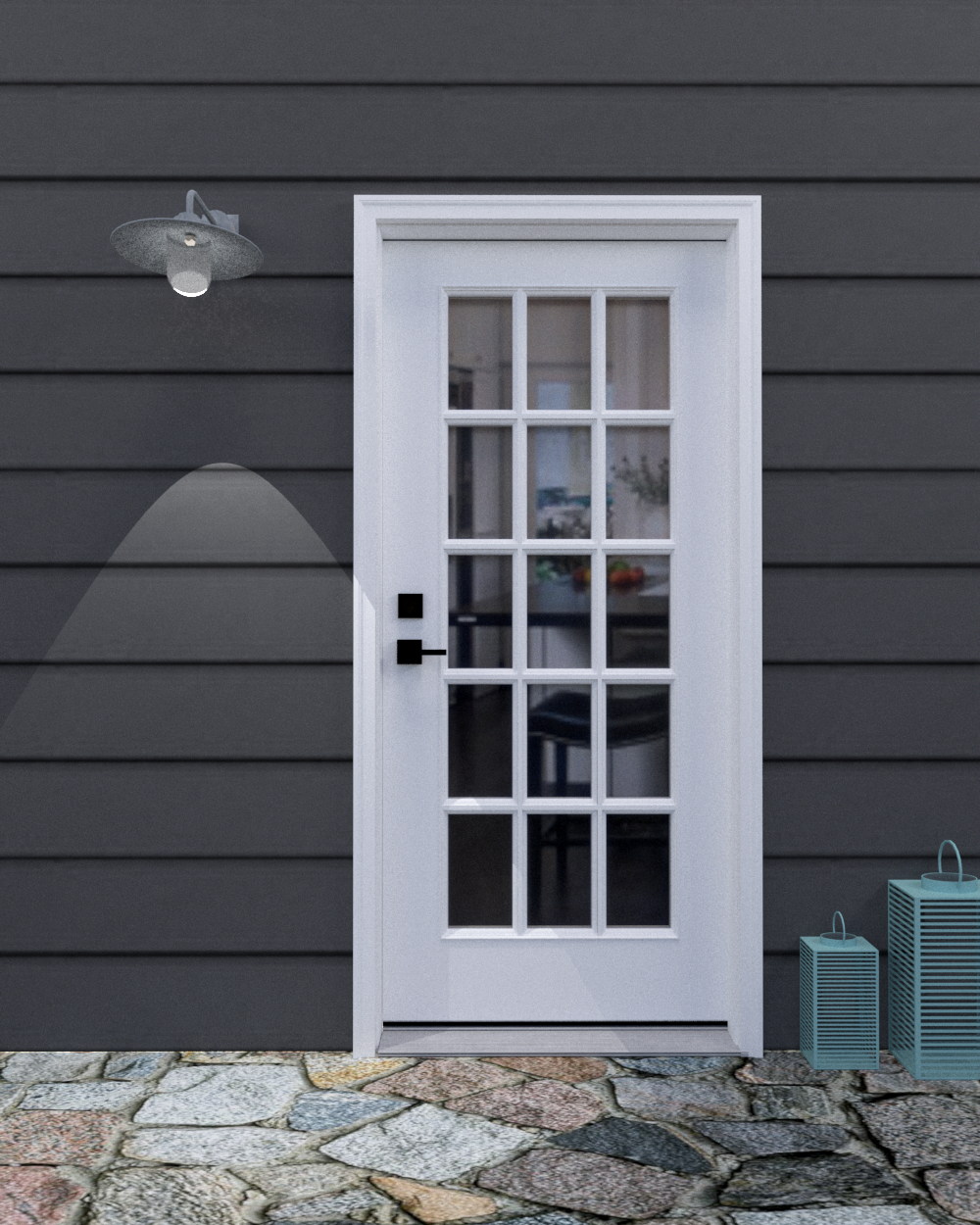 15 Lite Clear Glass Steel Door