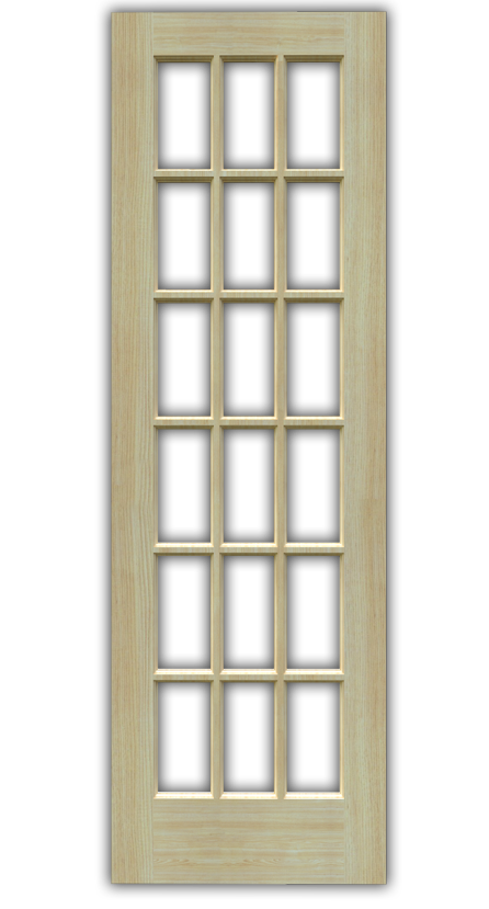 Clear Glass Poplar (18 Lite) Pocket