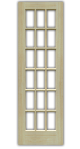 Clear Glass Poplar (18 Lite) Pocket