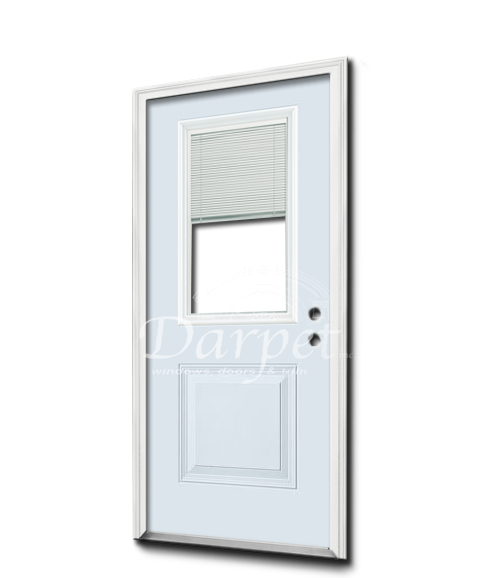 2 Panel Square Steel Door with Blinds