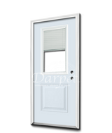 2 Panel Square Steel Door with Blinds