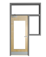 Transom with Right Partial Side Lite Frame - Model#TFRPSL