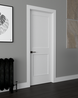 Flat Shaker (2 Panel) Pocket with Louver Insert