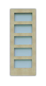 Laminated Glass Poplar Shaker (5 Lite) Barn