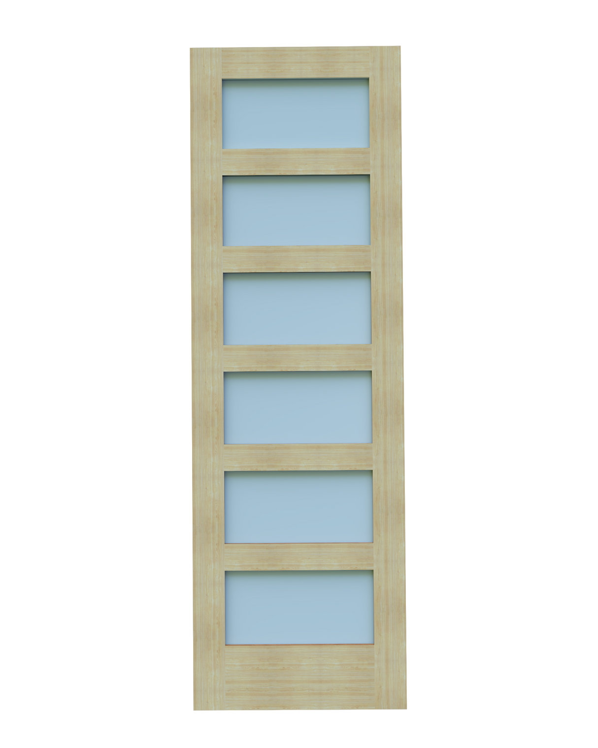 Frosted Poplar Shaker (6 Lite) Prehung